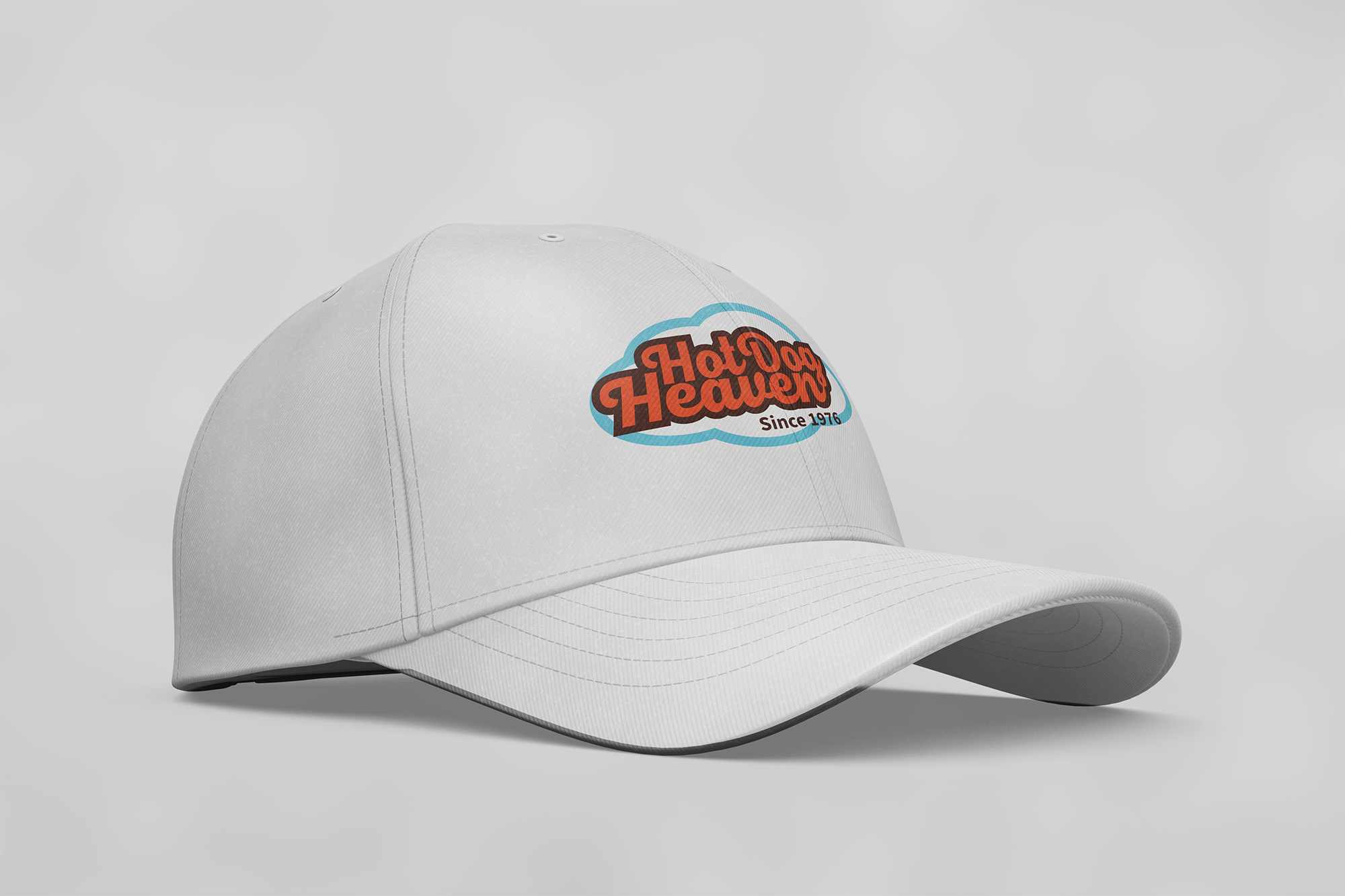 hot dog heaven hat mockup 2