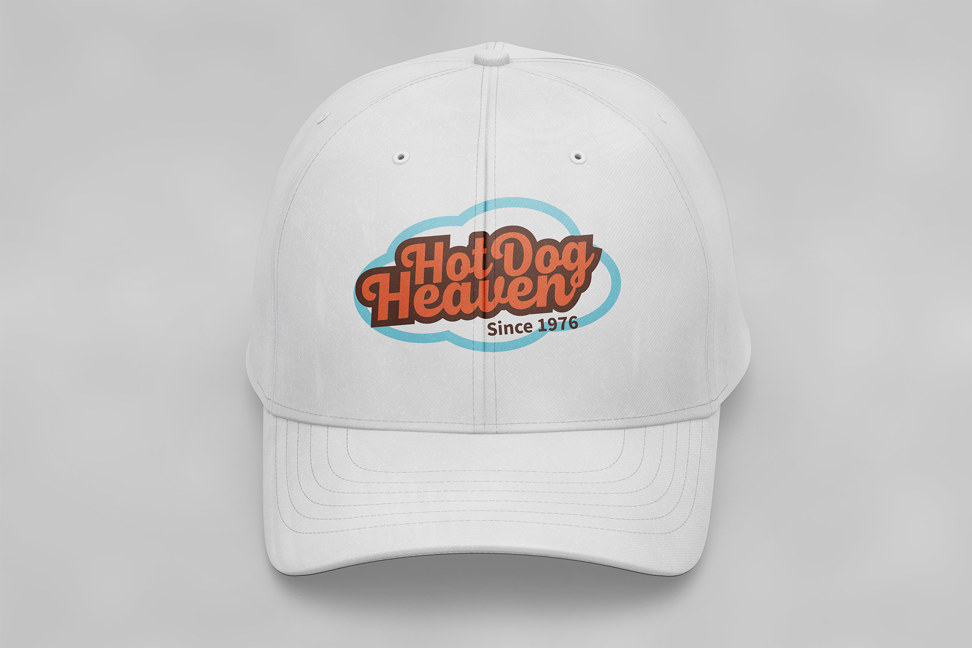 hot dog heaven hat mockup 1