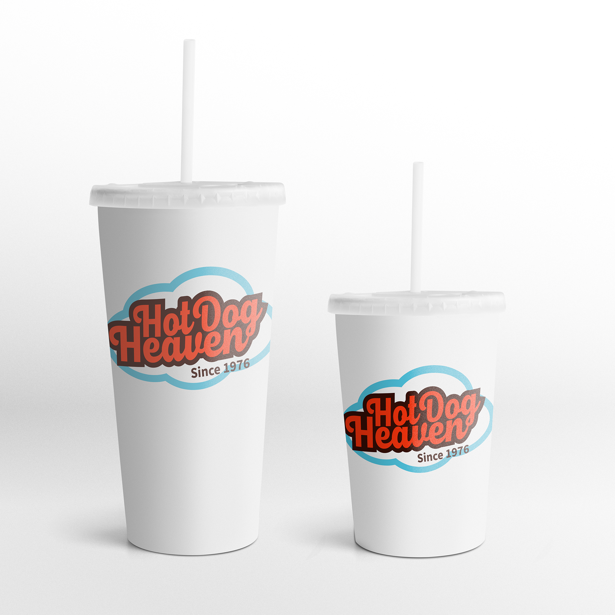 hot dog heaven cup mockup